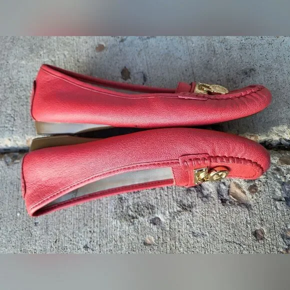 Michael Kors Hamilton Loafer Slip-On Moccasin Shoes Watermelon Women's Size 6M - Picture 6 of 11